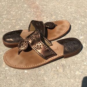 Jack Rogers Sandals * Metallic Bronze * Size 8